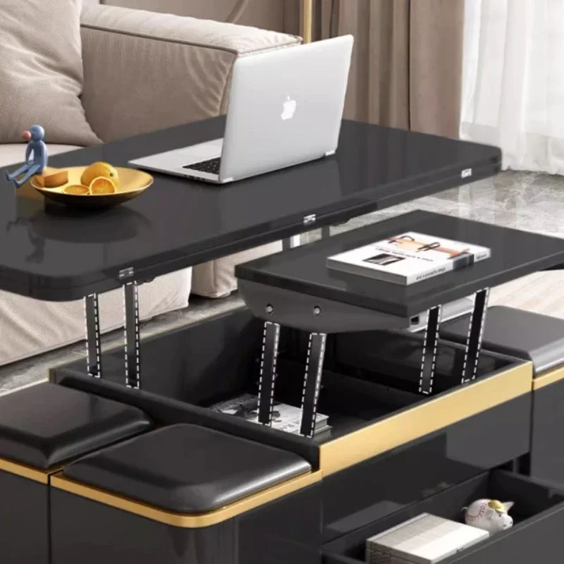 Foldable Black Coffee Tables Luxury Modern Floor Nordic Design Coffee Table Living Room Nordic Tavolino Da Salotto Furniture