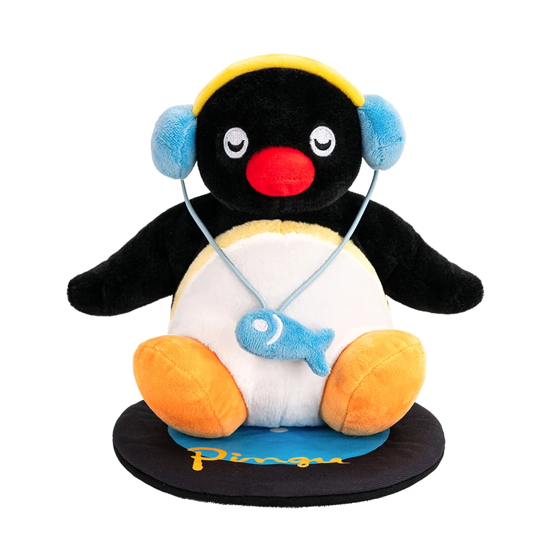Auténtico juguete de peluche Pingu, lindo muñeco de pingüino, regalo, Animal relleno con licencia oficial, juguete coleccionable de películas y serie de televisión