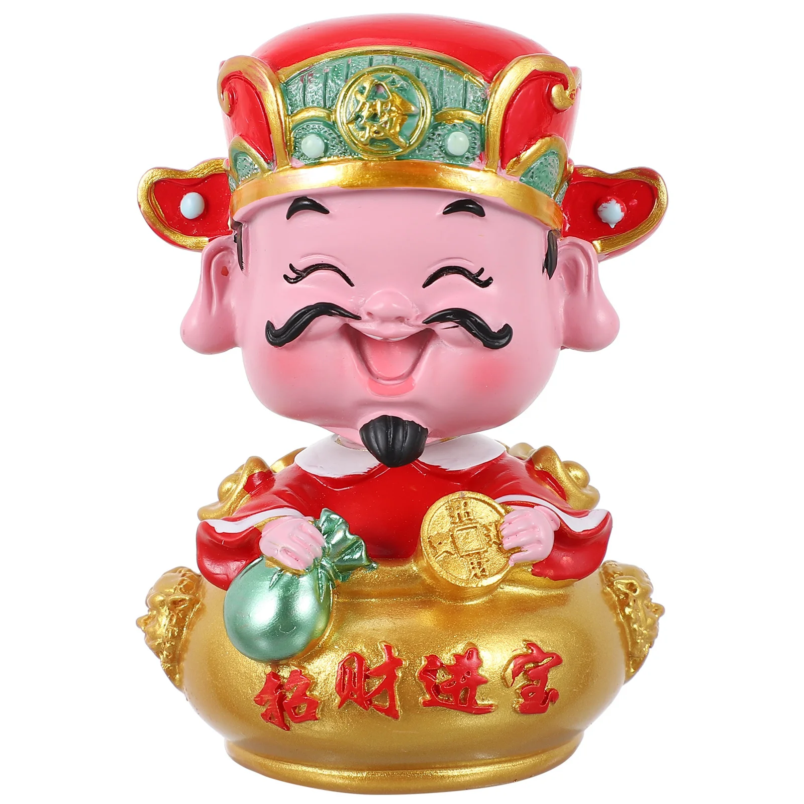 

Resin Shaking Head God of Fortune Decoration for Car Home Office Desktop Unique Craft Chinese New Year Gift 2022