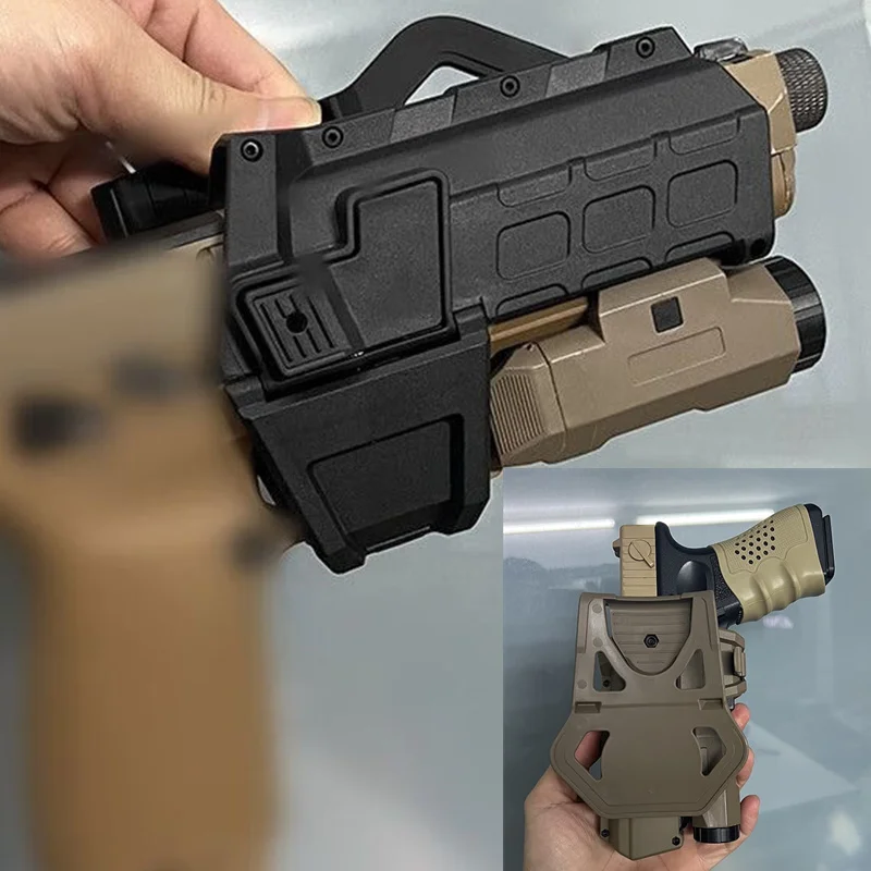 

Tactical Gun Holster for Glock 17 19 with Flashlight or Laser Mounted Right Hand Waist Belt Gun Holster New Pistol Accessories