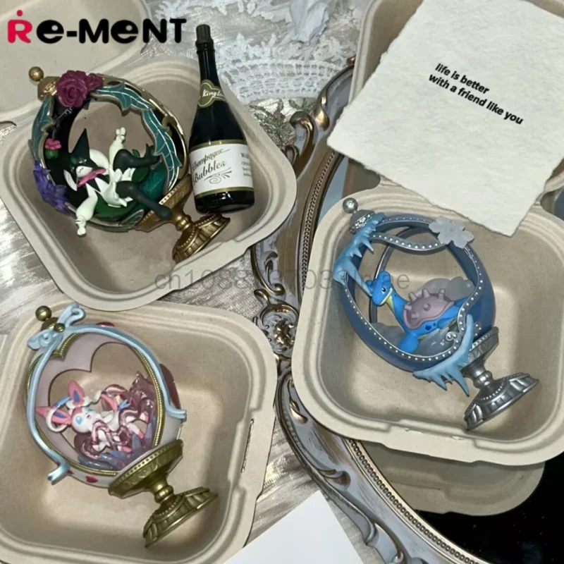 

Original Re-Ment Blind Box Pokemon Series Ovaltique Collection 2 Figures Box Collection Miniature Scene Ornament Rement Gifts