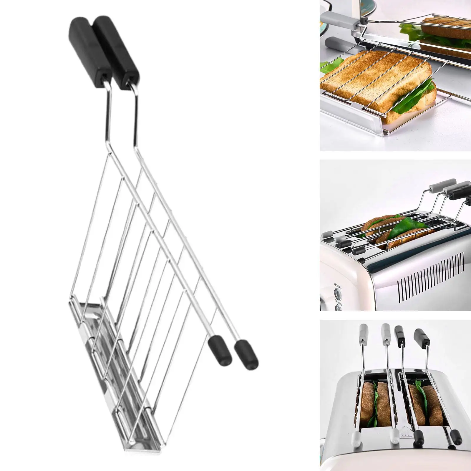 Toast Slice Holder Portable Kitchen Supplies Toaster Grill Rack Grill Warming Rack for Roasting Grilling Baking Broiling Kitchen