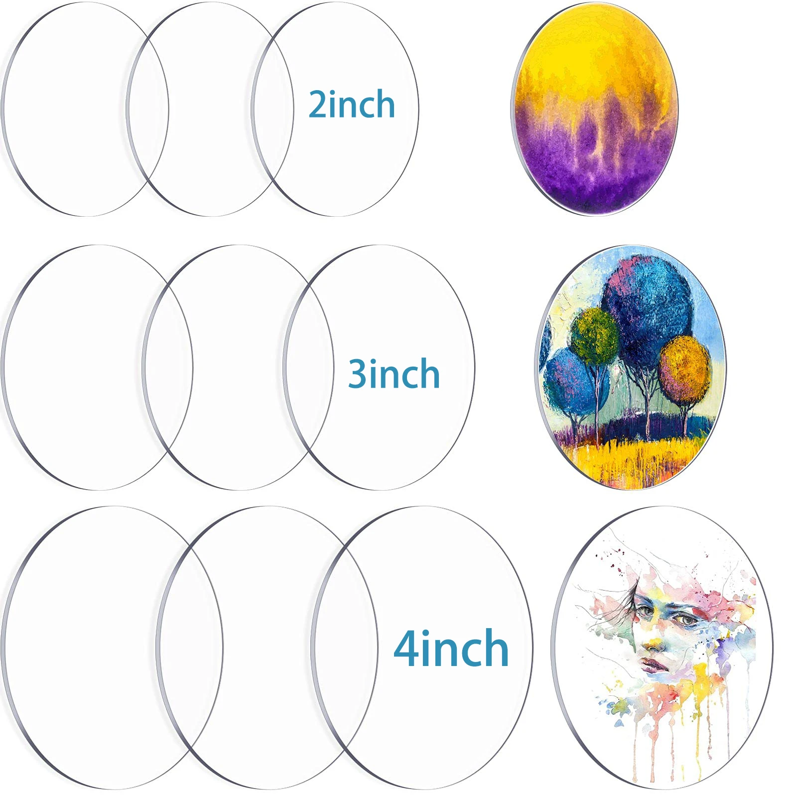 

20/30/50pcs Acrylic Clear Circle Discs Round Acrylic Sheets Acrylic Ornament Blanks Clear Acrylic for DIY Projects and Crafts