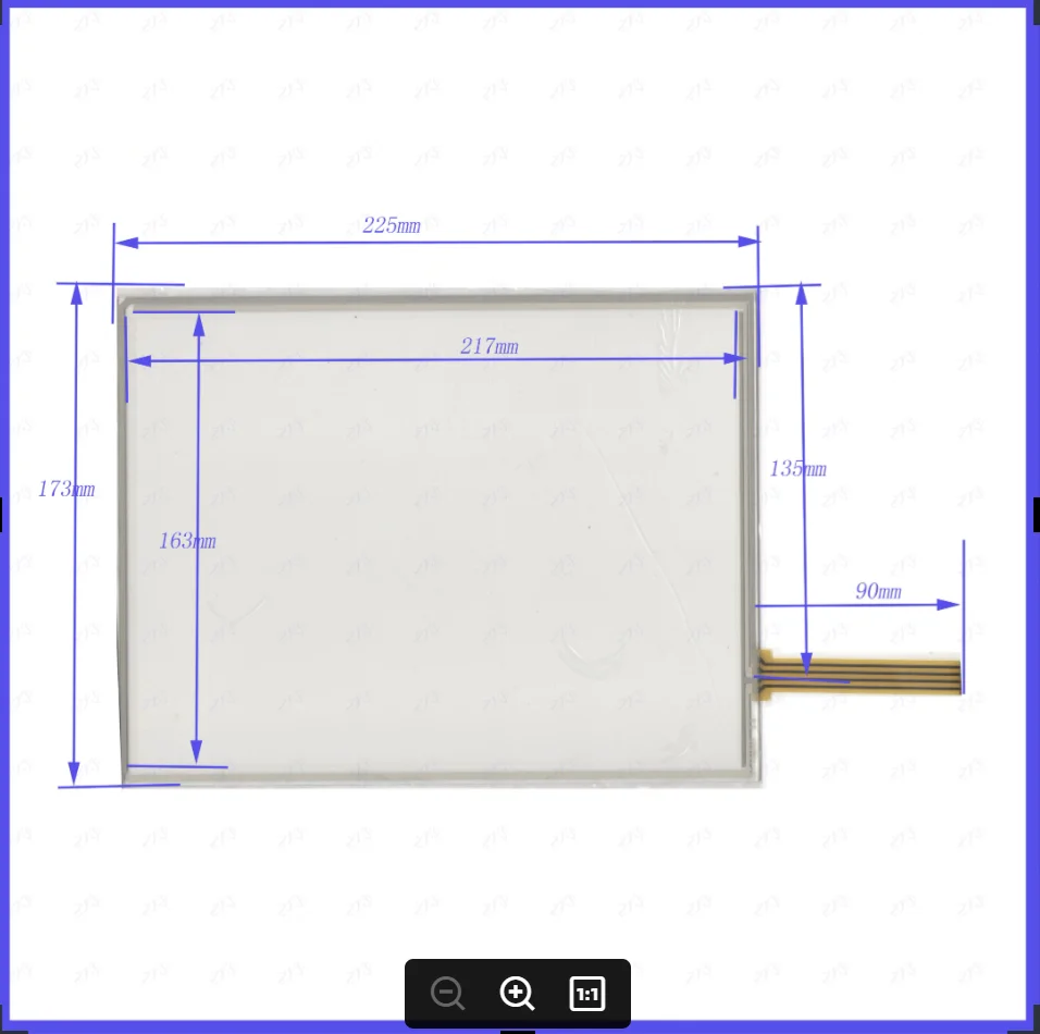 ZhiYuSun  ST104003  225mm*173mm 10.1inch 4-wire resistive touch panel for Car DVD, 225*173 GPS Navigator screen  glass ST104003