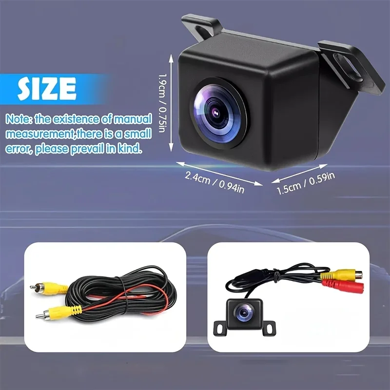 Wide Angle CMOS Car Rear View Backup Camera with Night Vision for Monitor Reversing Parking SUV Pickup Camper Van Tractor RV etc
