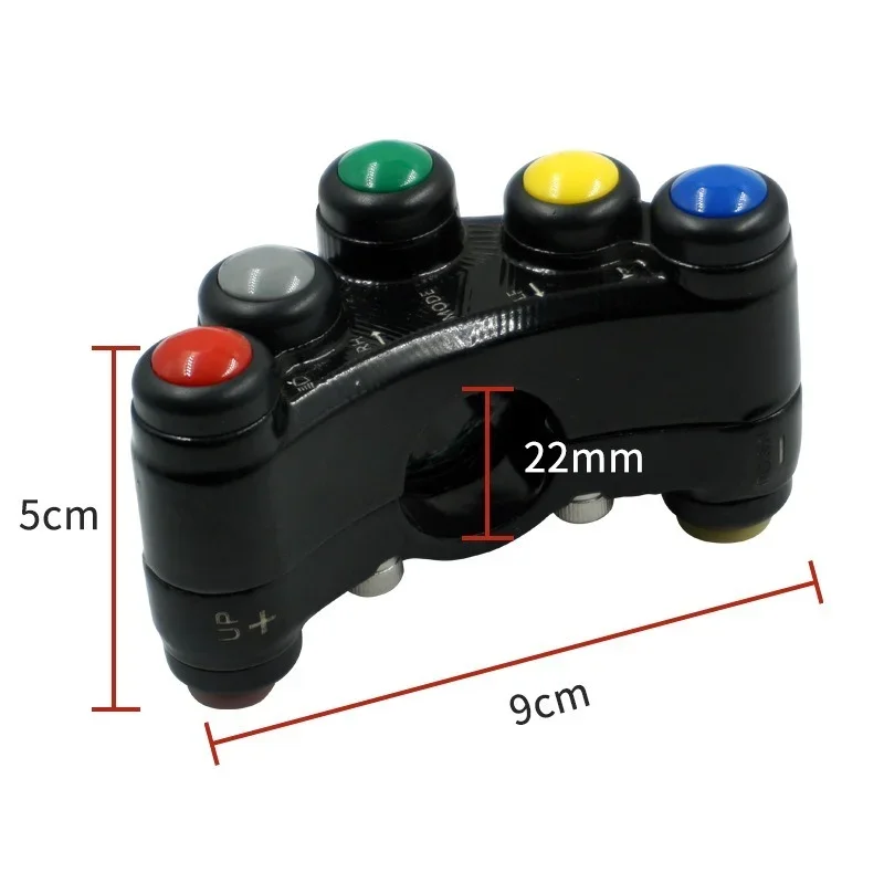 Universal 5 Button Array 7 Lines seven functions Motorcycle Switches Race Bikes Motorcross 22mm Handlebar Switches Assembly