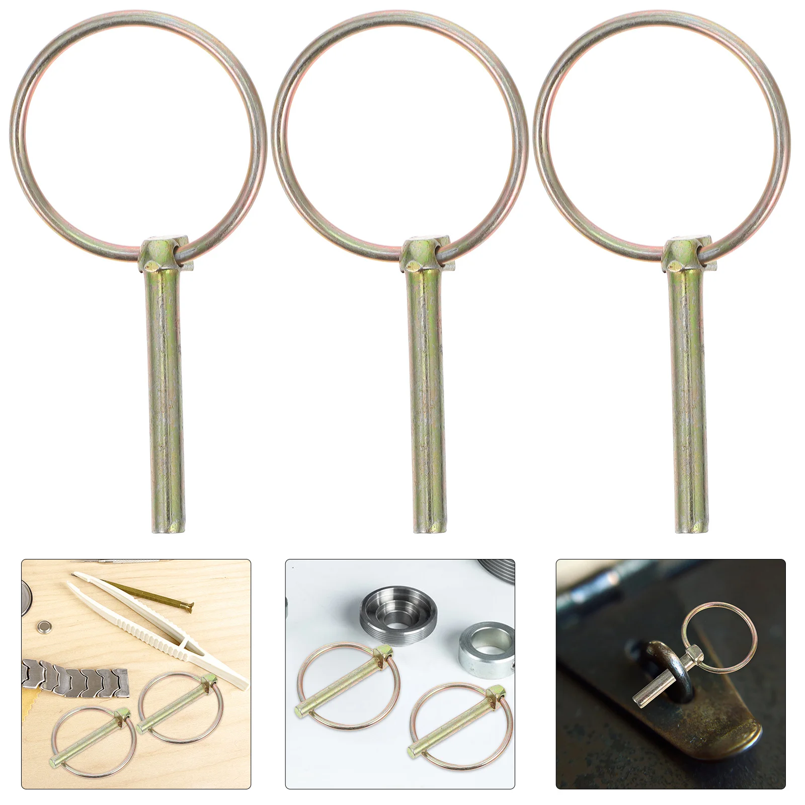 

8Pcs Heavy Duty Pin Fastener Rust Proof Spring Loaded Locking Pin for Farm Tractor Trailer Trailer Hitch Use