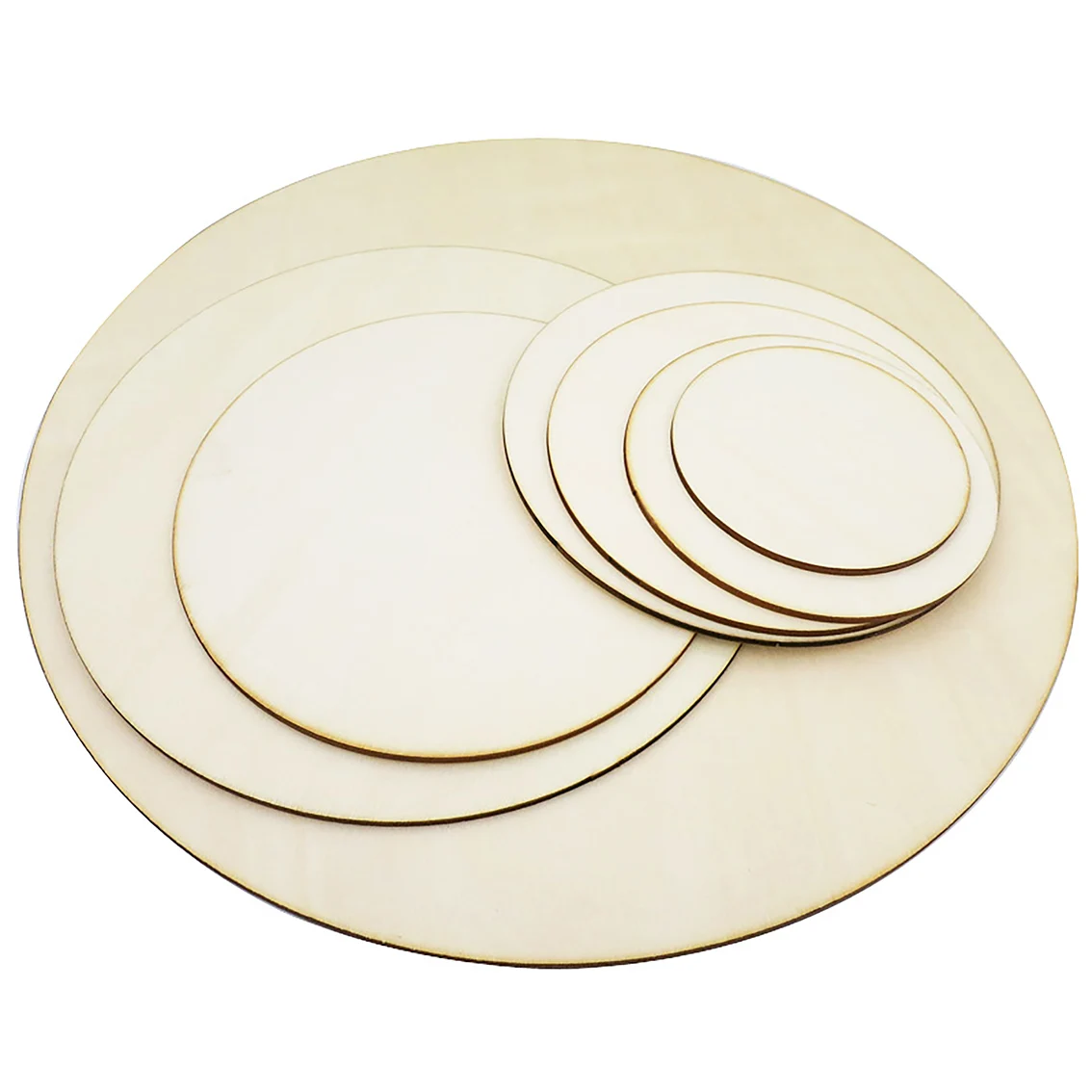 Round Disc 50-400mm Craft Board 3mm Thick Model Wood Slices DIY Craft Sand Table Painted Model Materials Accessories