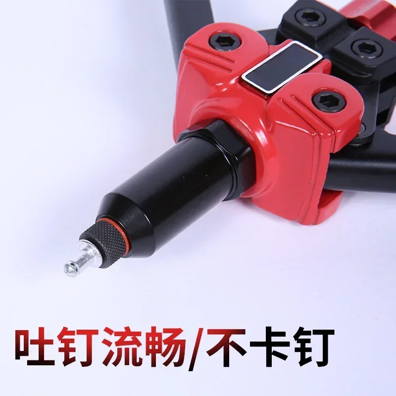 4.8mm Professional Grade Rivet Gun Double Handle Manual Rivet Nut Gun Double Handle Manual Rivet Nut Stud Three-in-one 14 Inch