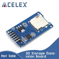 Placa de expansão de armazenamento, 1 peça, micro sd, tf, cartão de memória, módulo spi para promoção arduino