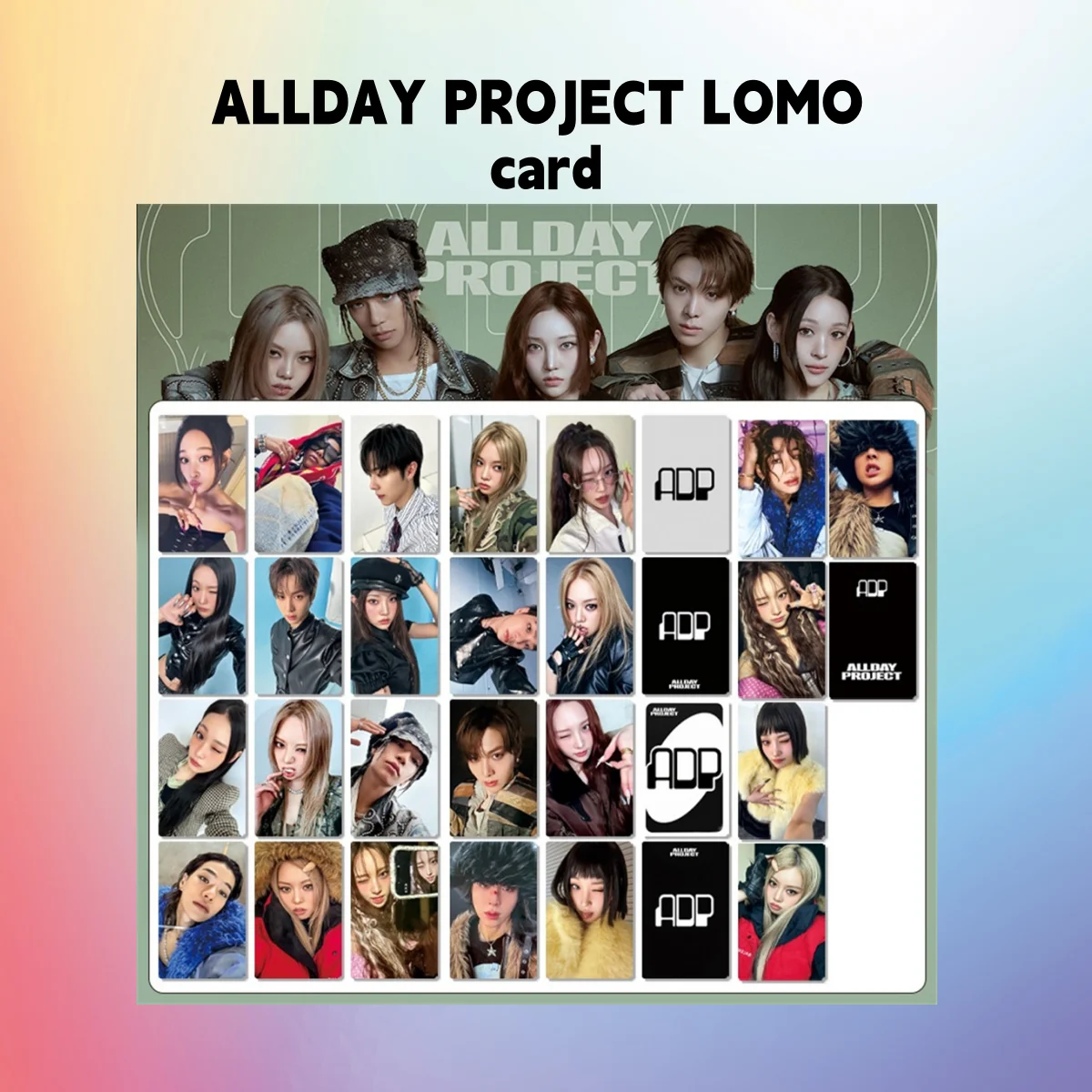 

Popular Korean Star ALLDAY PROJECT 5Pcs/Set Photocard HigH Quality Double Sides Glossy Photocard Tarzan Bailey Youngseo Gifts