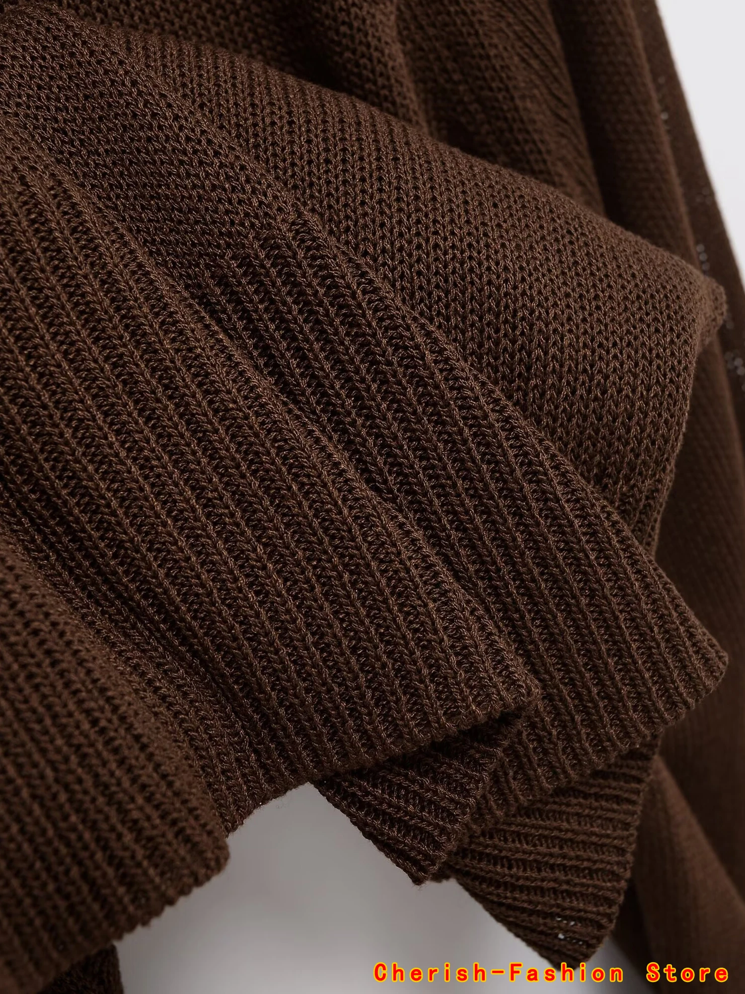 2025 nuovo arrivo donna moda maglione lavorato a maglia a maniche larghe casual slim pullover a maniche lunghe autunno poliestere giallo top estivo