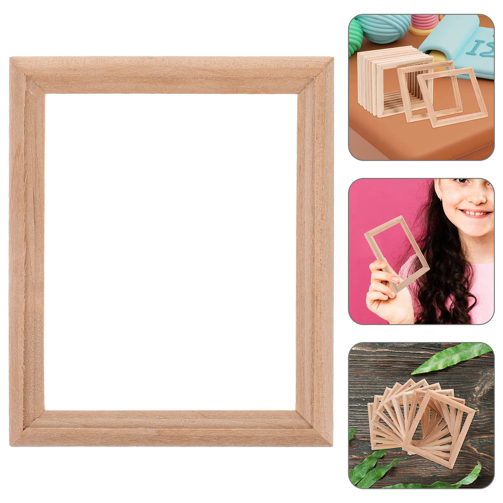 

10 шт. миниатюрных деревянных фоторамок-домиков, натуральные, маленькие, изысканные, для декора стола