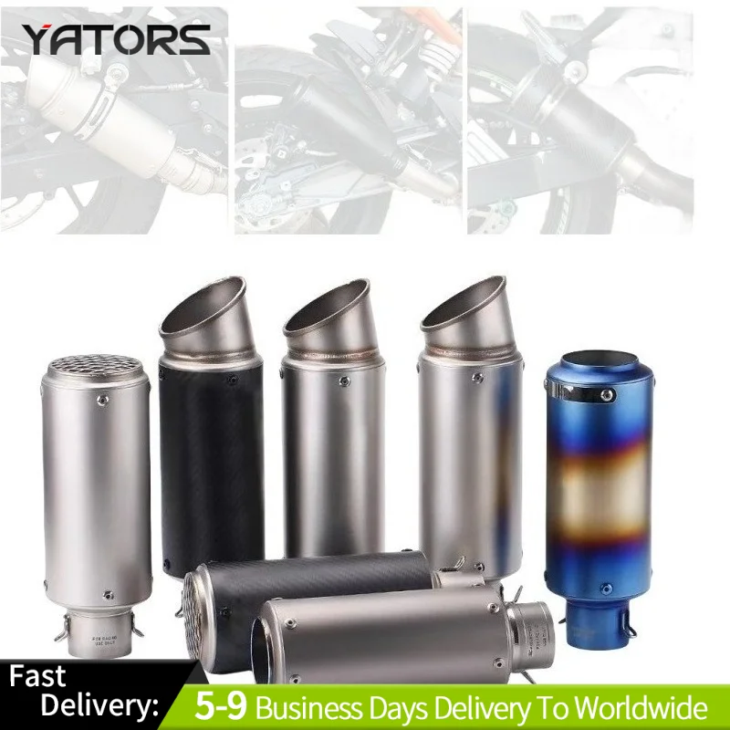 

Универсальные 51-мм стальные выхлопные трубы SC для мотоциклов с глушителем и DB-киллером для Kawasaki, Yamaha R3, R25, CBR600, S1000RR, MT09