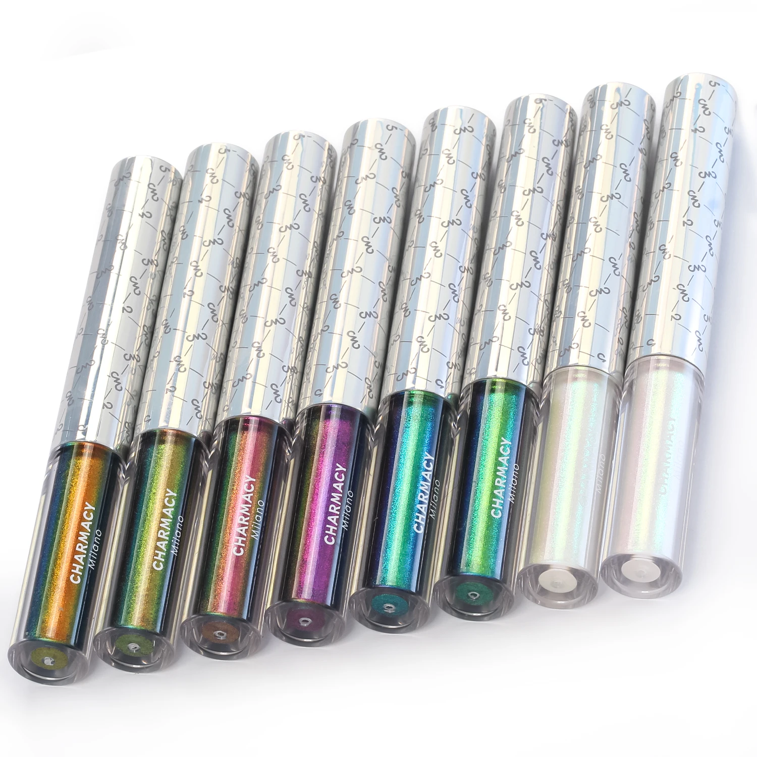 CHARMACY Duochrome Eyeliner Liquid Waterproof Long-stay Eye Liner Ultra-Fine Tip Eyeliner High Pigment Glitter Eye Makeup