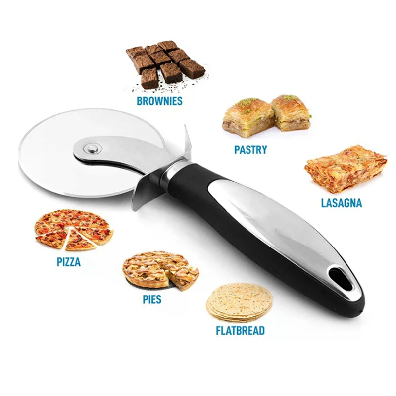 Cutter Wheel, Stainless Steel Pizza Cutter, Pizza Wheel Easy To Cut And Clean For Cutting Through Crusts, Pies And More Pizza