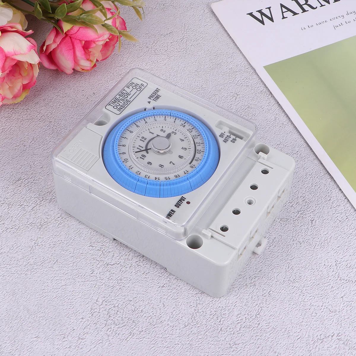 

Mechanical Timer Portable White Precise Kitchen Timer Home Cooking Baking Countdown Timing Control 110-230vac