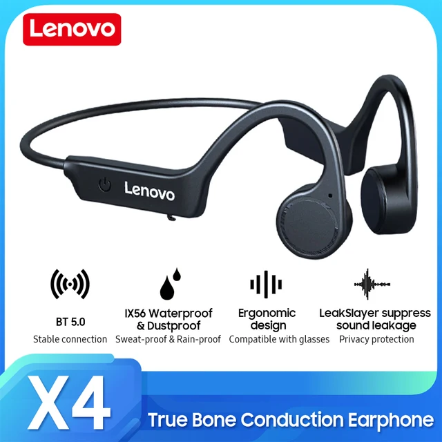 Lenovo-Bluetoothワイヤレスヘッドセット,x3/x4/x5,True骨伝導イヤホン,防水レベル,ノイズリダクション -  AliExpress