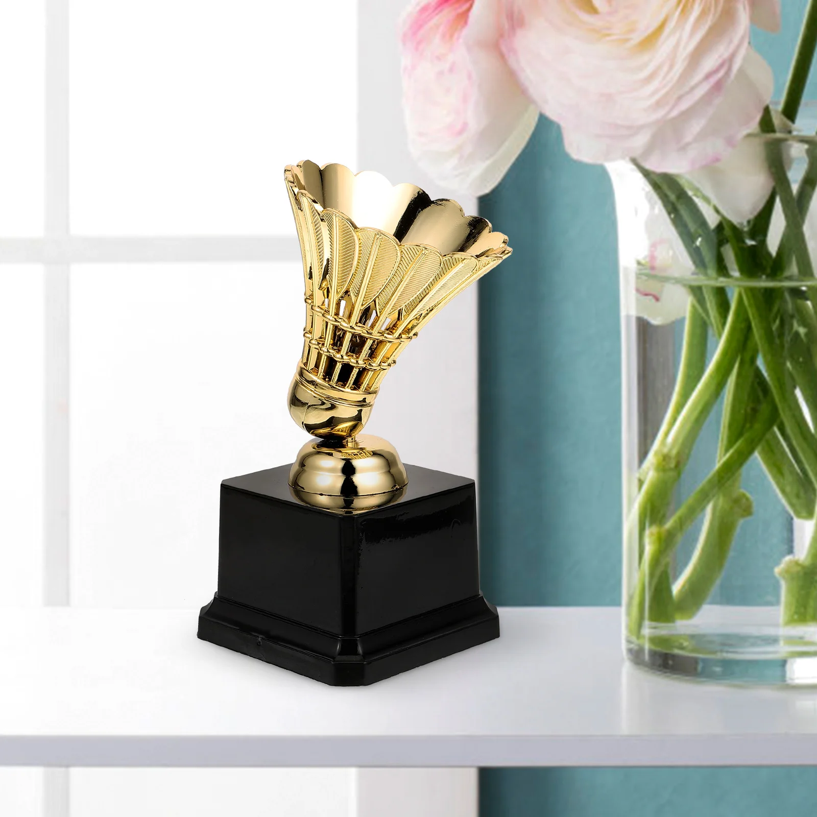 Trofeo de partido de bádminton, juguetes para niños, modelo creativo, decoración para deportes, decoración para niños