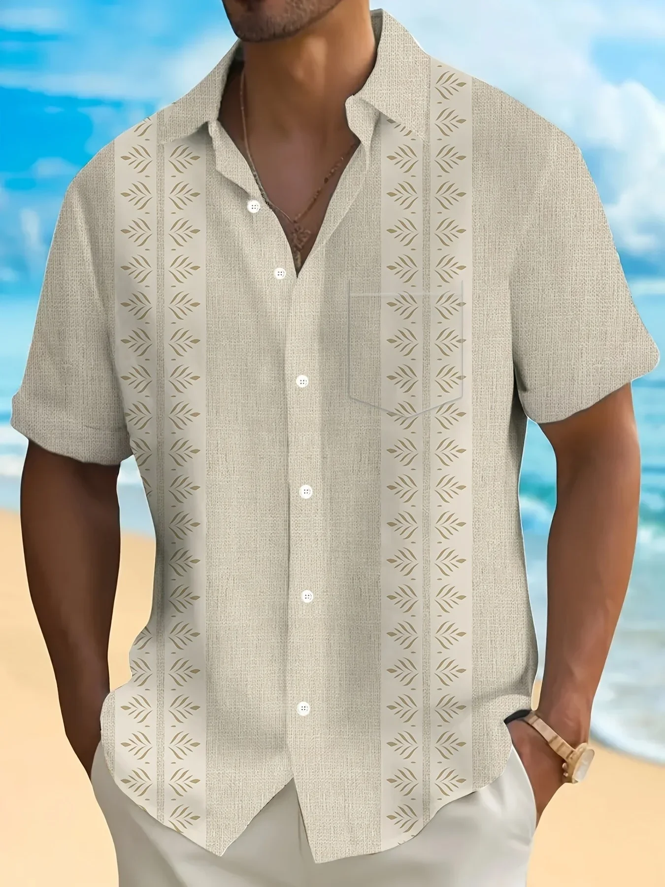 

Summer Men's 2026 Casual Shirt Hawaiian Man Women Short Sleeve Fashion Beach Party Print Tops