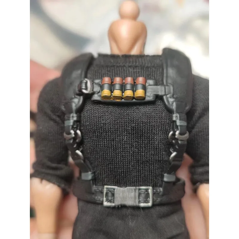

1/12 Scale Punisher Two Styles Black Soft Rubber Waist Belt Shoulder Strap Accessories Model for 6'' Action Figures Body Decor