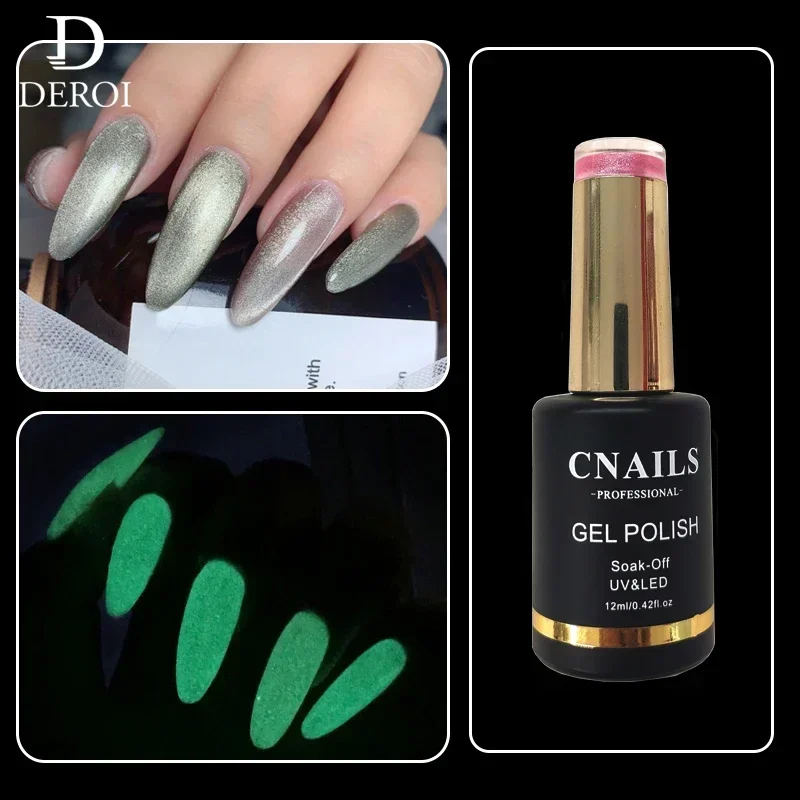 Deroi Cat Eye Lichtgevende Nagelgel Polish 12 ml LED/UV Vernis Glitter Semi Permanente Shining Nail Art Top Coat Luxe Gel Polish