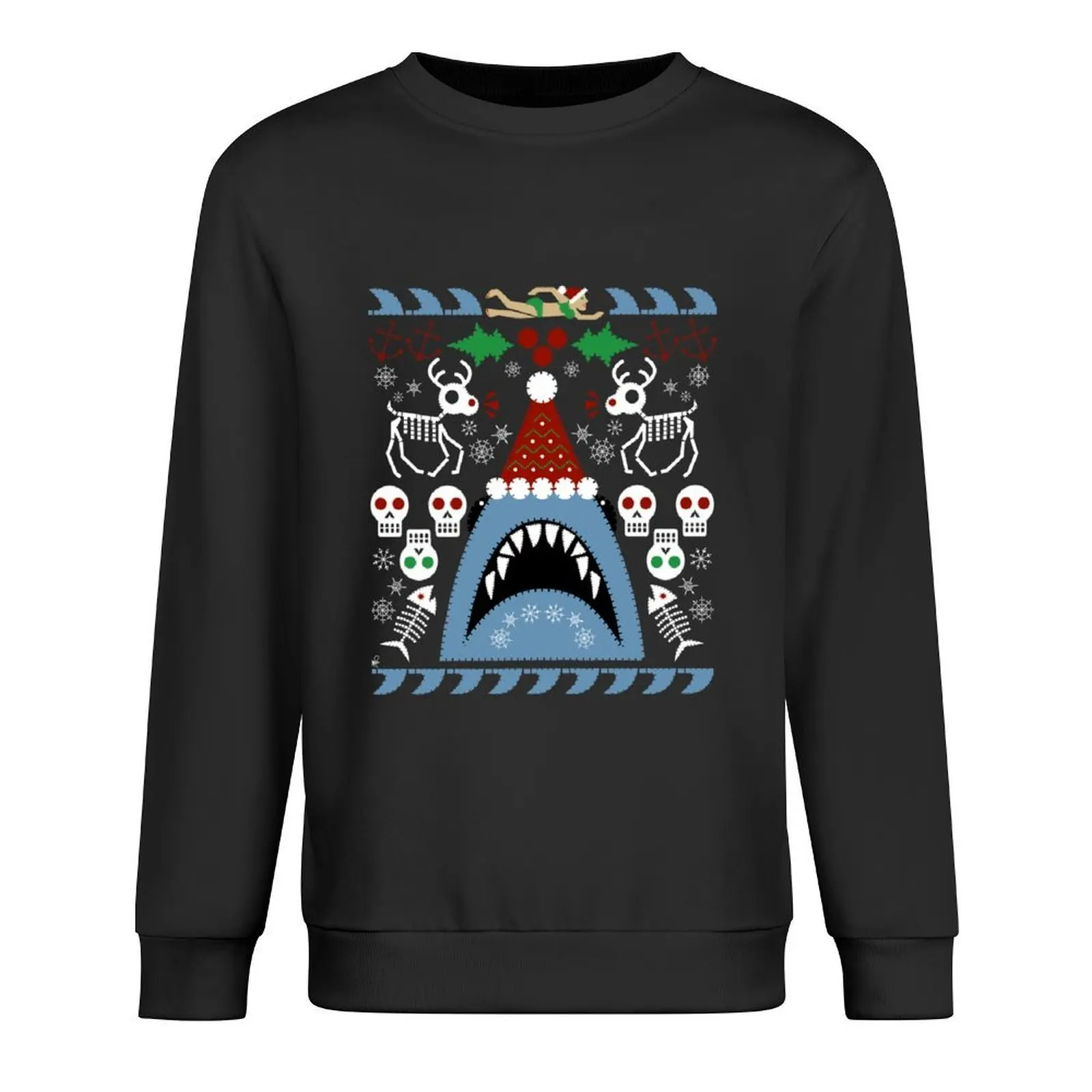 

Santa Jaws Ugly Sweater Pullover korean autumn clothes graphic t shirts men tracksuit tracksuit men new hoodies and sweatshirts