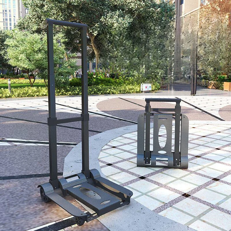 Portable  Shopping Cart Vegetable Buying Car Hand-Pulled Wheelbarrow Outdoor Luggage Trailer Home Storage Utility Vehicle