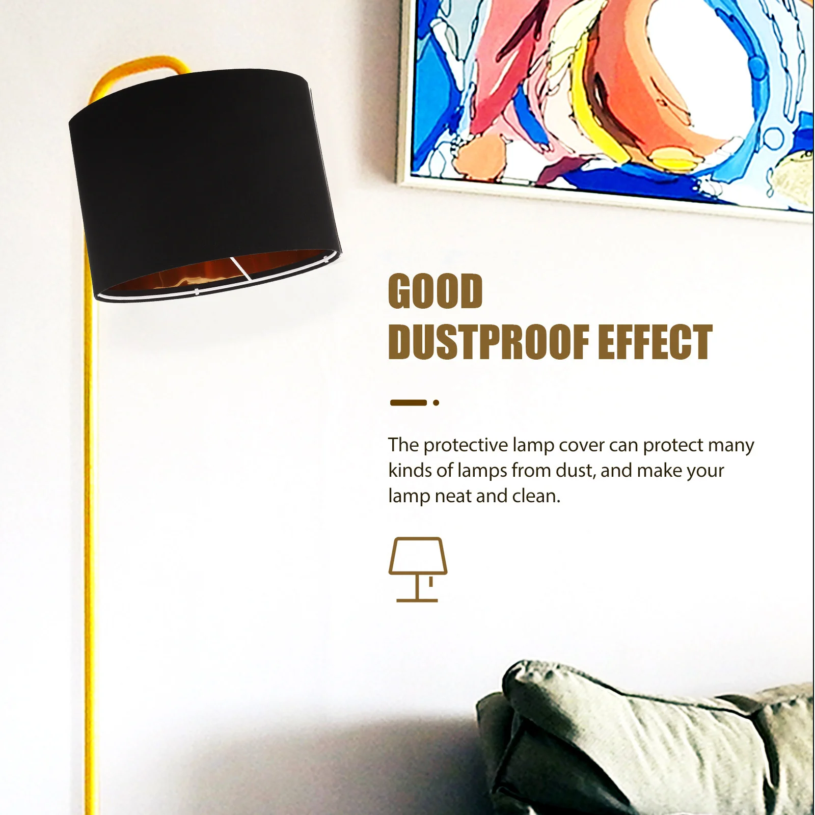 

Linen Round Pendant Lamp Shade Fabric Cover Decorative Light Fixture Accessory for Bedroom Living Room Dining Room Kitchen