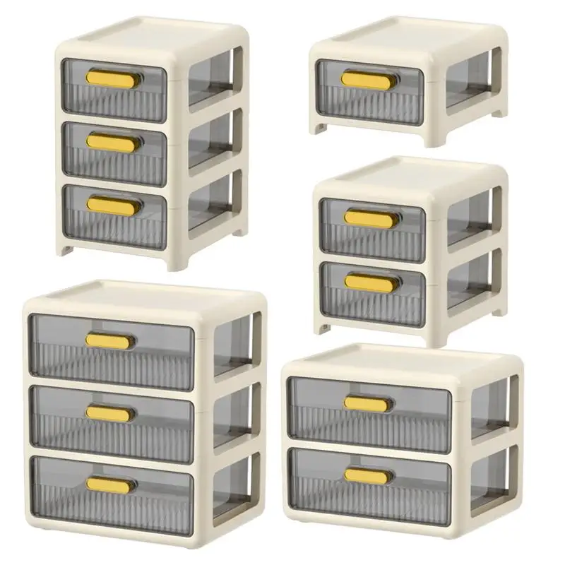 Drawer Type Transparent Box Pull Out Storage Case Container Bin Table Makeup Organizer Desktop Storage Box Drawer Closet Storage