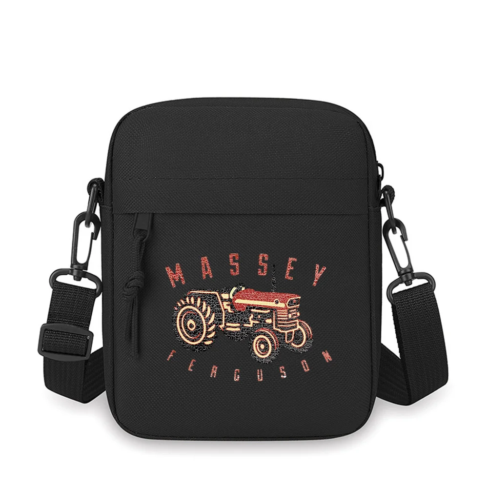 

Tractor logo vintage style design Men Crossbody Bag Single Shoulder Women Cartoon Anime Film Printing Design Unisex