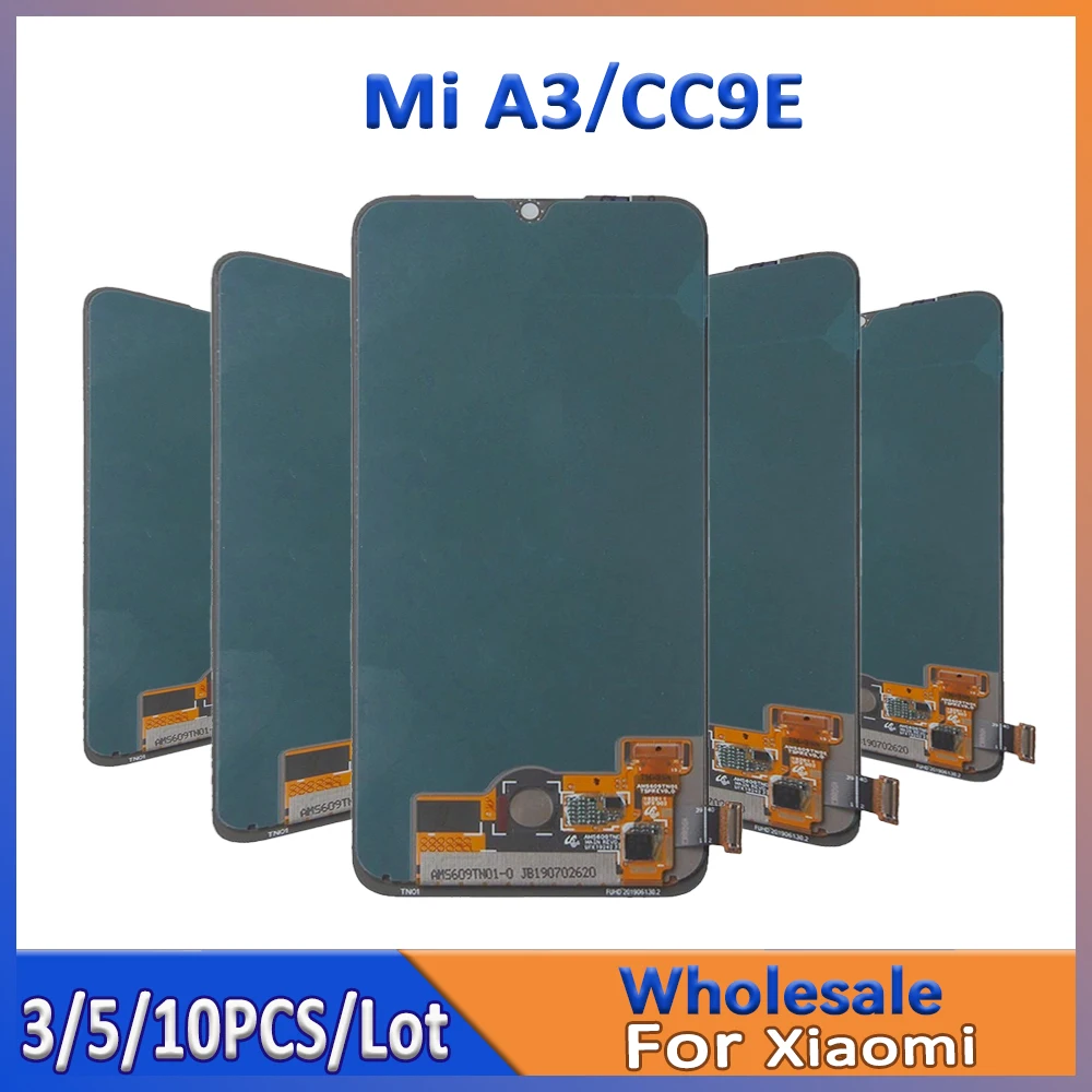 

Оптовая продажа, 3/5/10 шт./лот для Xiaomi Mi A3/CC9E, ЖК-экран в сборе с сенсорным дигитайзером, ремонт мобильного телефона