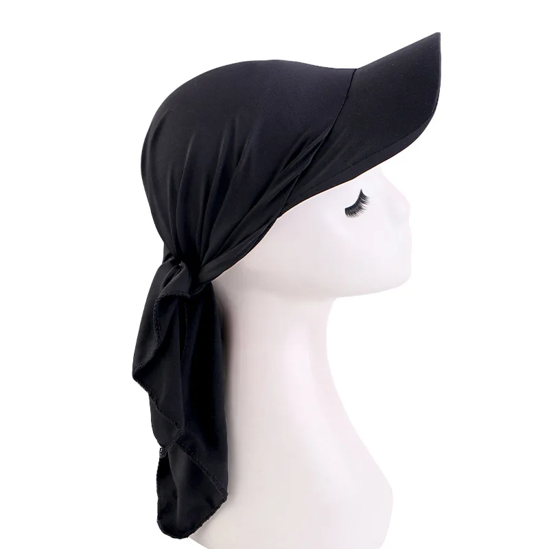 Gorra con diadema para mujer, sombrero de sol pirata, sombrero de béisbol de verano, bufanda musulmana, envoltura lista para usar, pañuelo, Hijab,