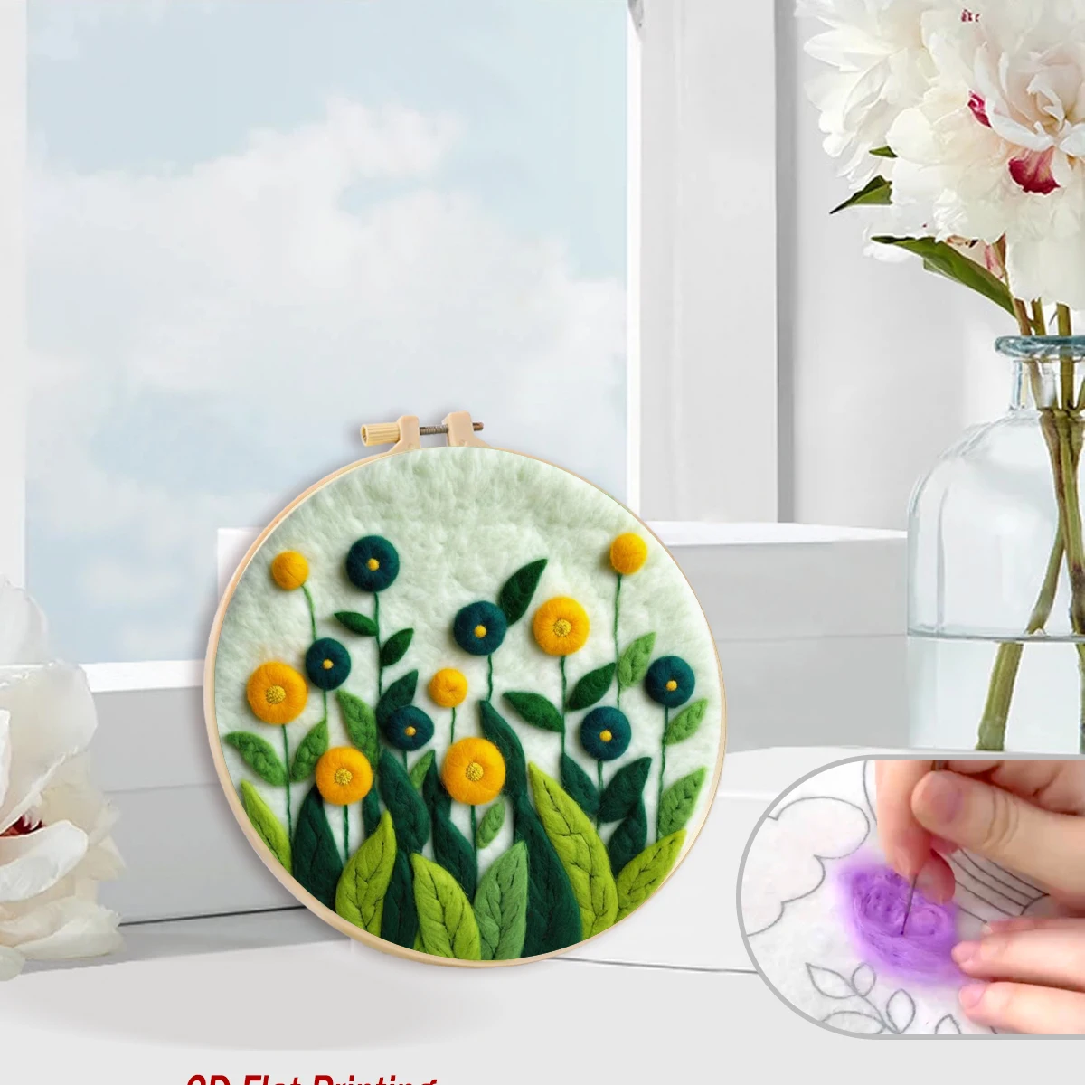 Zestaw do malowania wełną RUOP – Embroidery Yellow Flower recenzja i cena