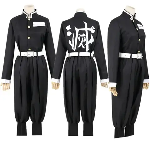 New Halloween Anime Cosplay Costume Top Jacket Pants Black Team Uniform Unisex Halloween Clothes