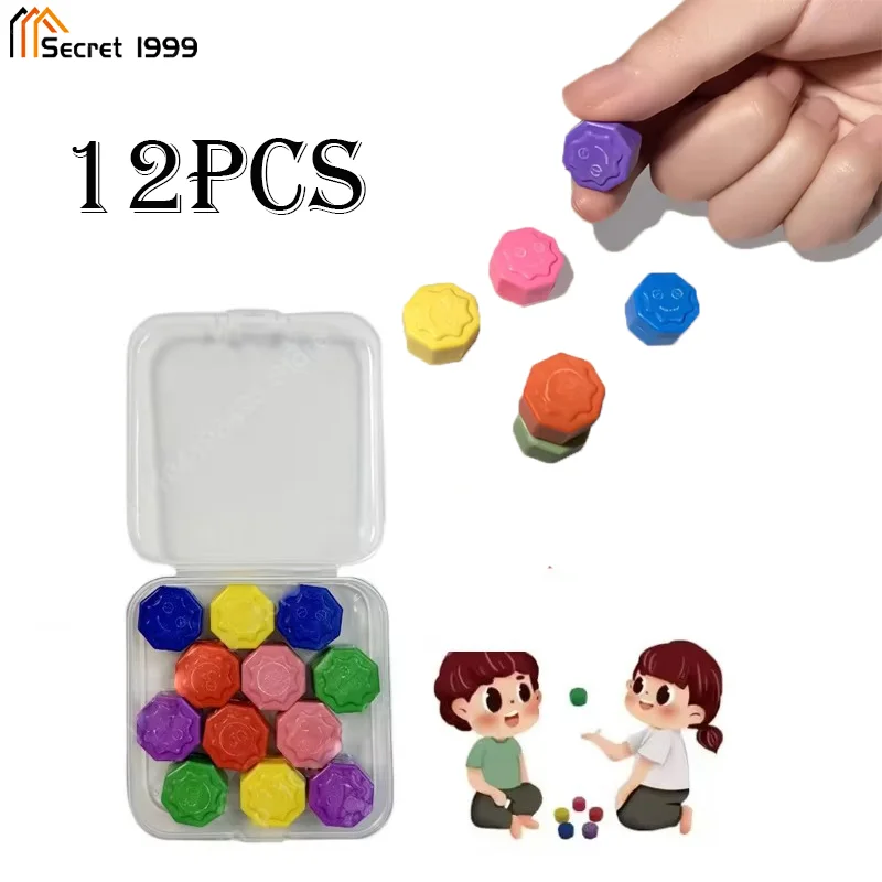 12Pcs/box Korea Traditional Play Game Gonggi Jack Stone Pebbles Set Exercise Colorful Fun Stress Relief Toy