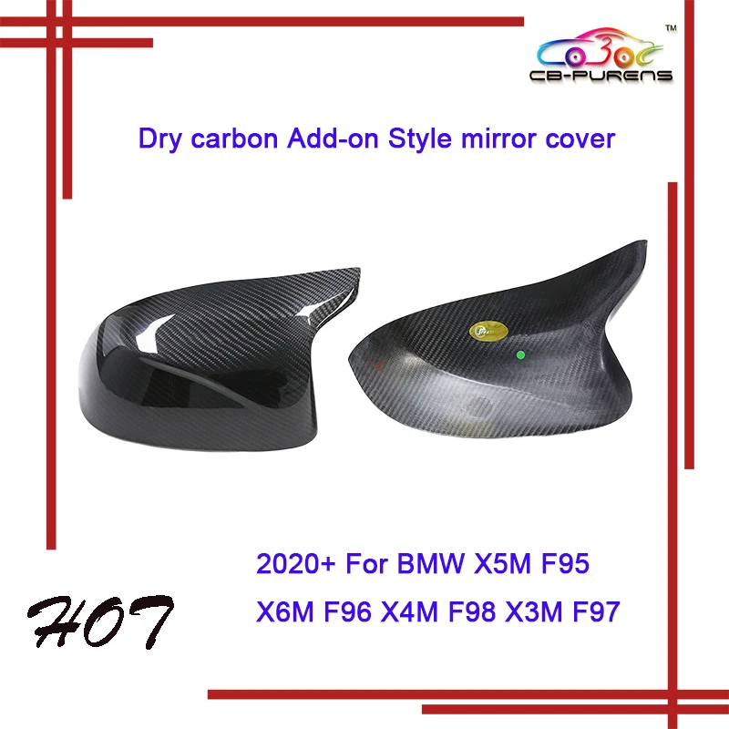 Shells Rearview Cap High-Quality 2019-22 For BMW F95 F96 F97 F98 X3M X4M X5M X6M 2020+ Real Carbon Fiber Wing Mirror Cover Caps