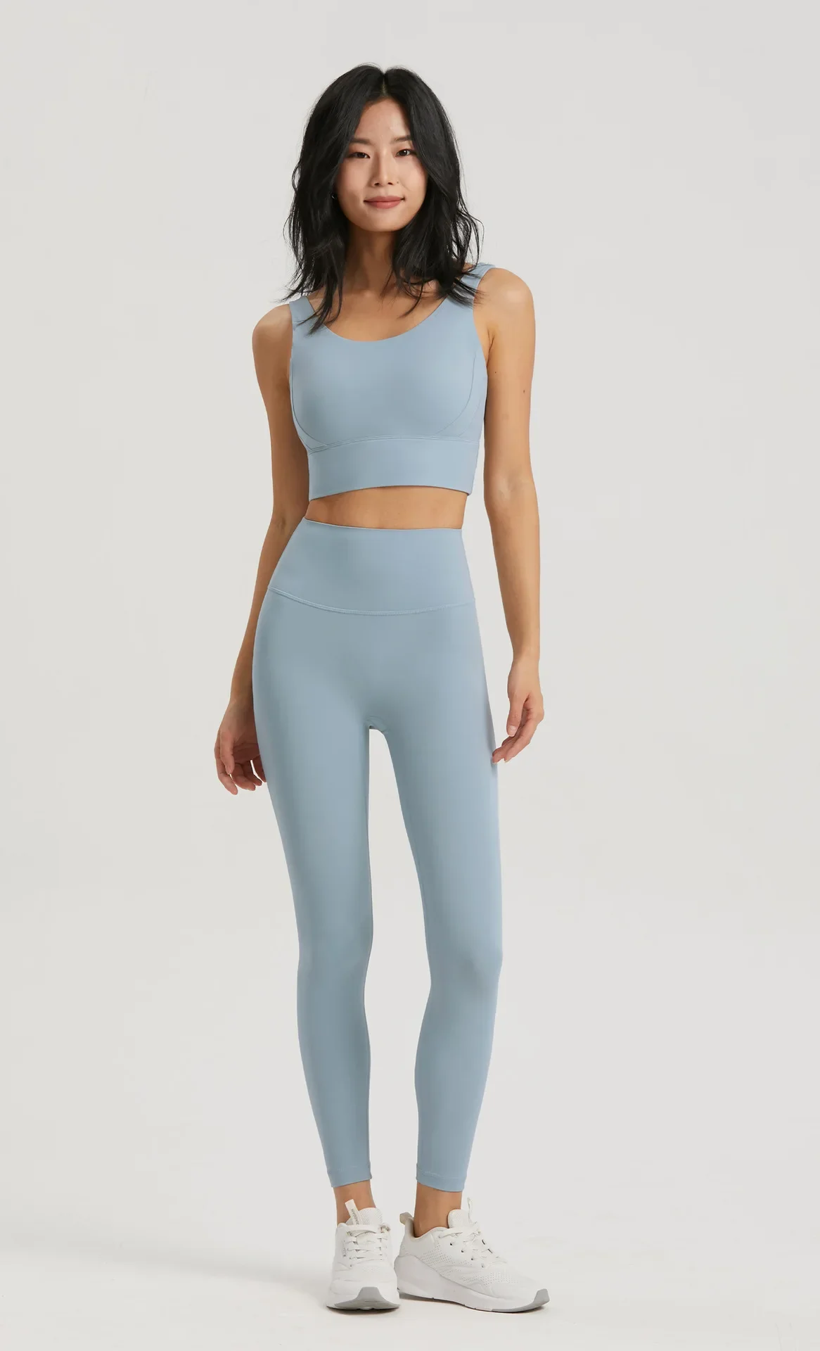 Pantalones de Yoga con borde antivuelco desnudo para mujer, pantalones de Lycra con bolsillos, Leggings de cintura alta de melocotón, pantalones de Fitness deportivos de 9 puntos