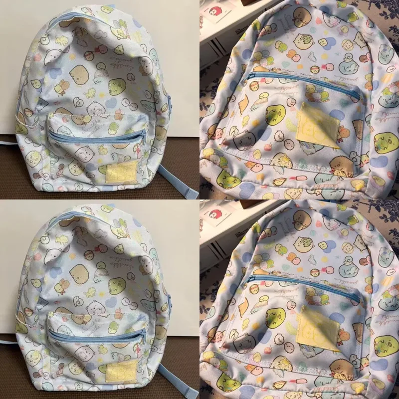 

Korean Corner Biology Backpacks Ins Cute Y2K Sweet Back To School Splicing Zipper Large Capacity Student Bear Chicken Backpacks
