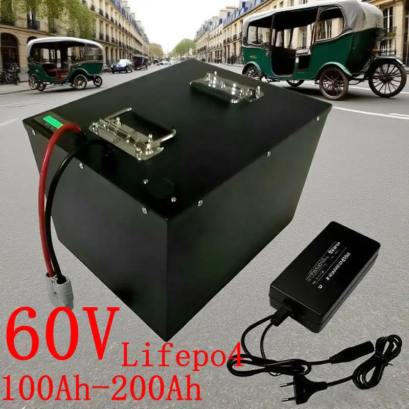 

60V 100Ah 120Ah 150Ah 200Ah литиевый аккумулятор Lifepo4 EV с BMS и зарядным устройством для электрического трайка, мопеда, гольф-кара, автомобиля
