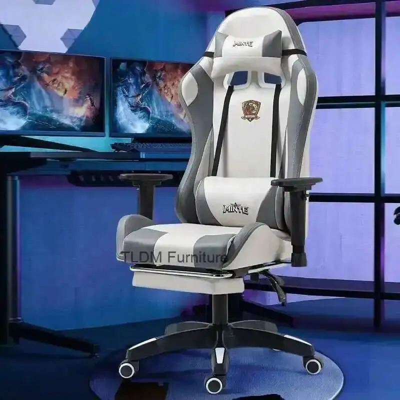 Office Elastic Comfy Gaming Chair Design Silla Modern Recliner Latex Cushion Office Chair Gamer Breathability Durable Furniture