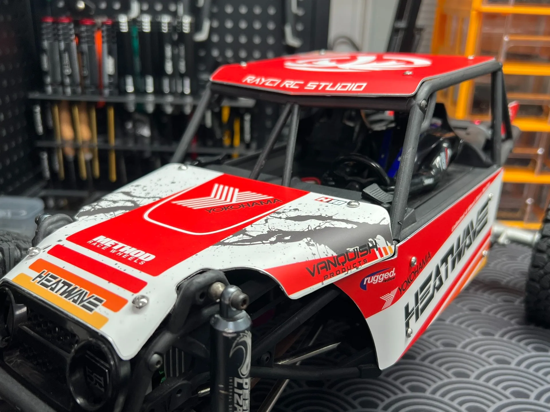 D1RC H10 Titanium Alloy Tube Frame Car Shell Sticker Decoration for 1/10 RC Crawler Car VP H10 VP Phoenix VS4-10 Upgrade Parts