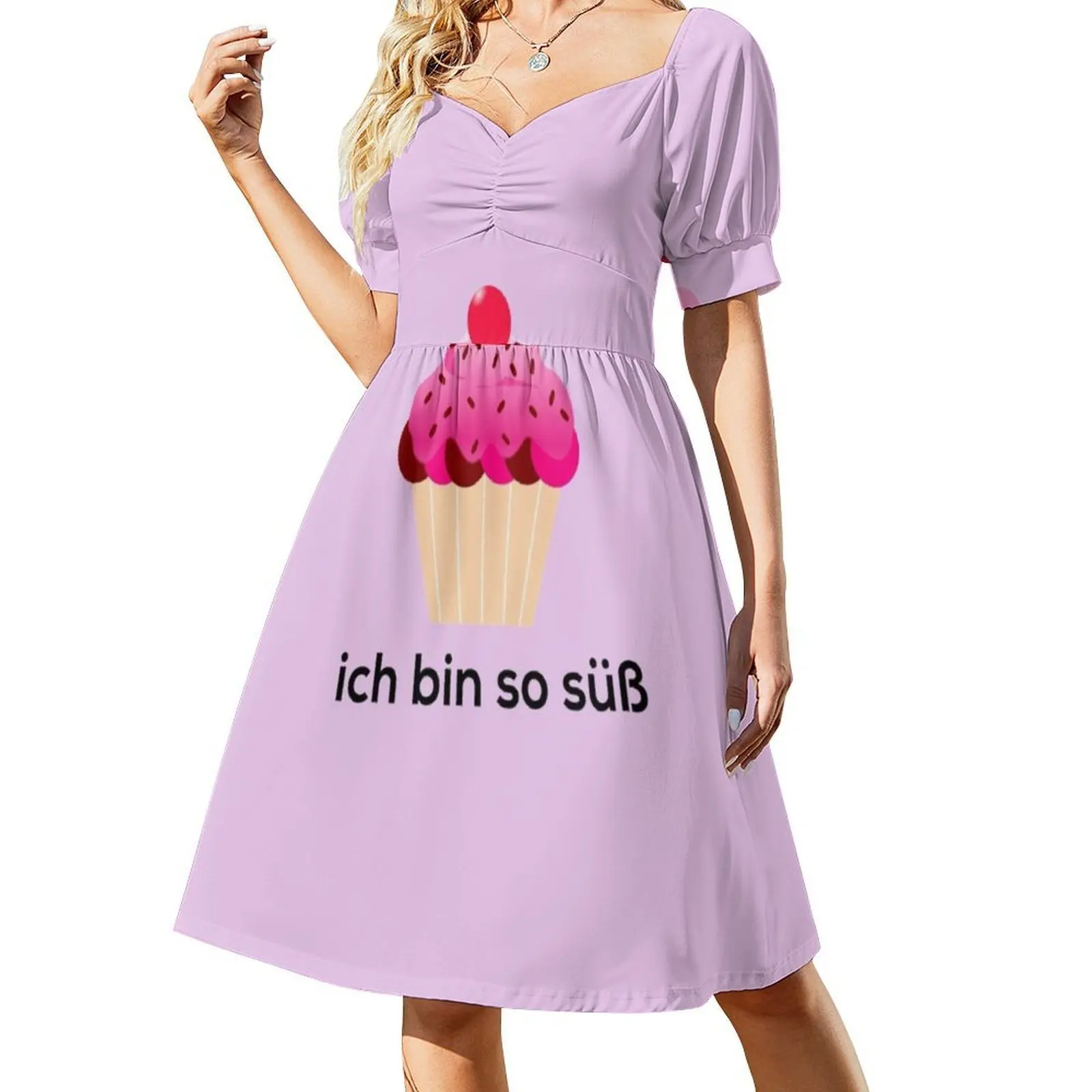 إيتش بن سو سو؟ فستان نسائي أنيق للحفلات على شكل حرف A مع خيارات قصيرة/طويلة/بدون أكمام Ich Bin So Sü؟ فروي أوسترن الألمانية #2