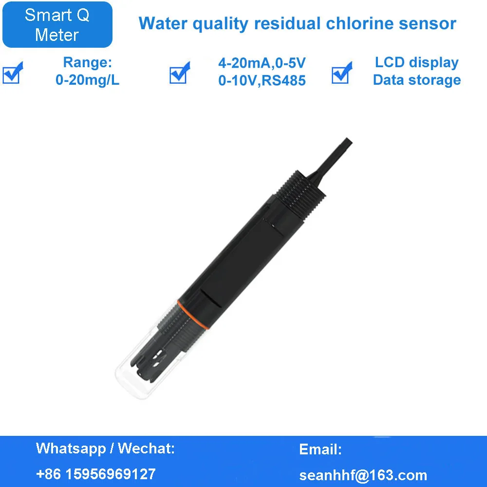 Hot sale Industrial online water quality residual chlorine detector sensor transmitter multi-output with display controller