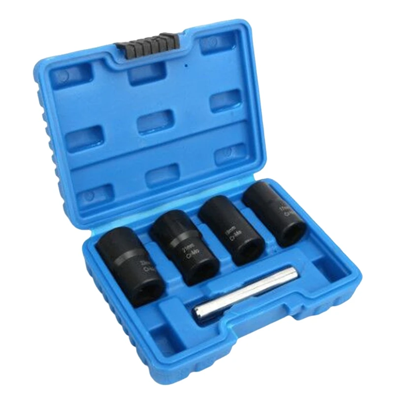 17-22Mm Car Tire Broken Screw Extractor Disassembly Thread Tool Set 5 Pcs Of Repair Wrench Socket Set Kit