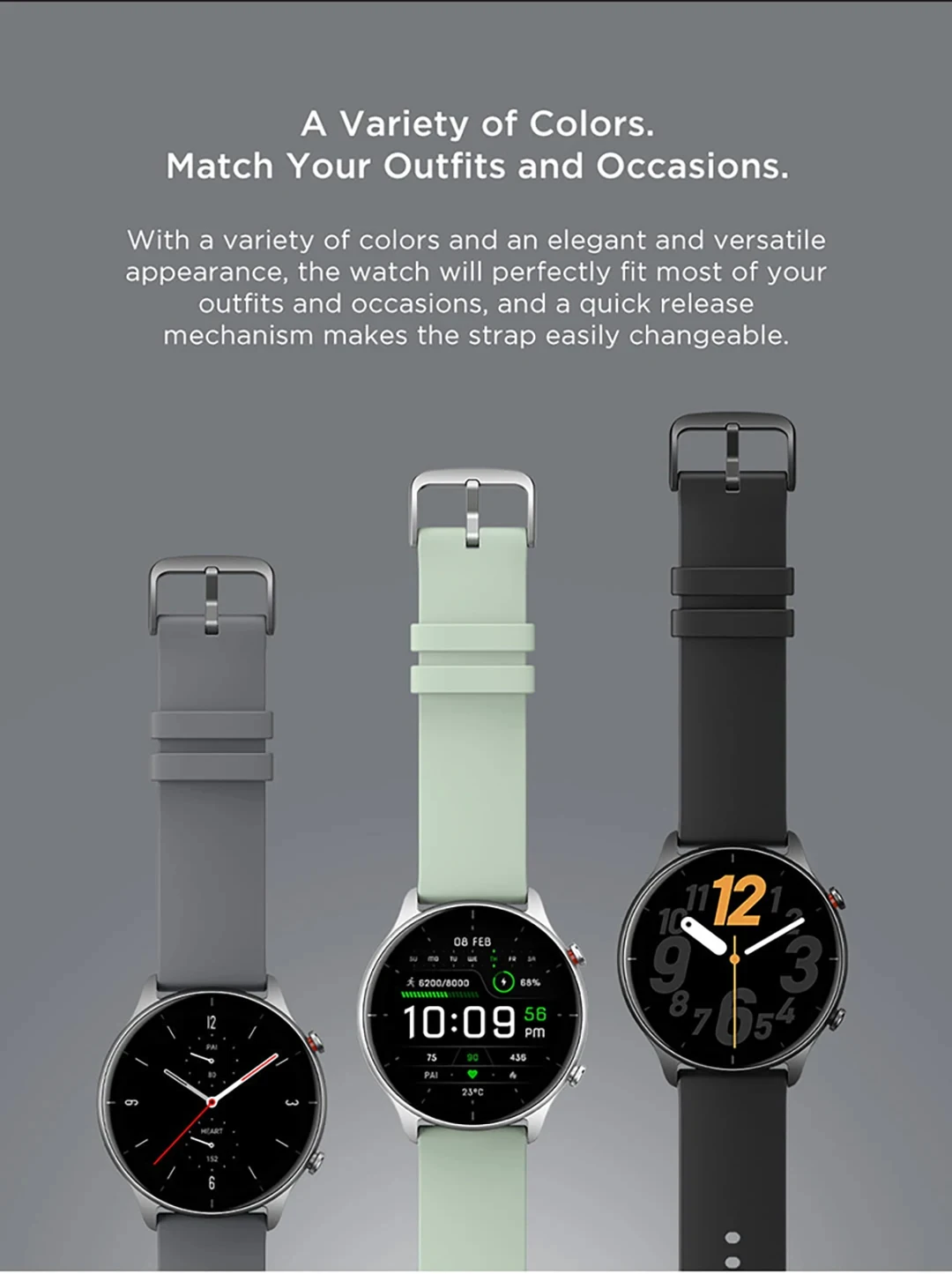 Original Used Amazfit GTR 2e Smartwatch GPS+GLONASS Precise SpO2 Positioning 5ATM Bluetooth 90 Built-in Sports Modes 95New Nobox