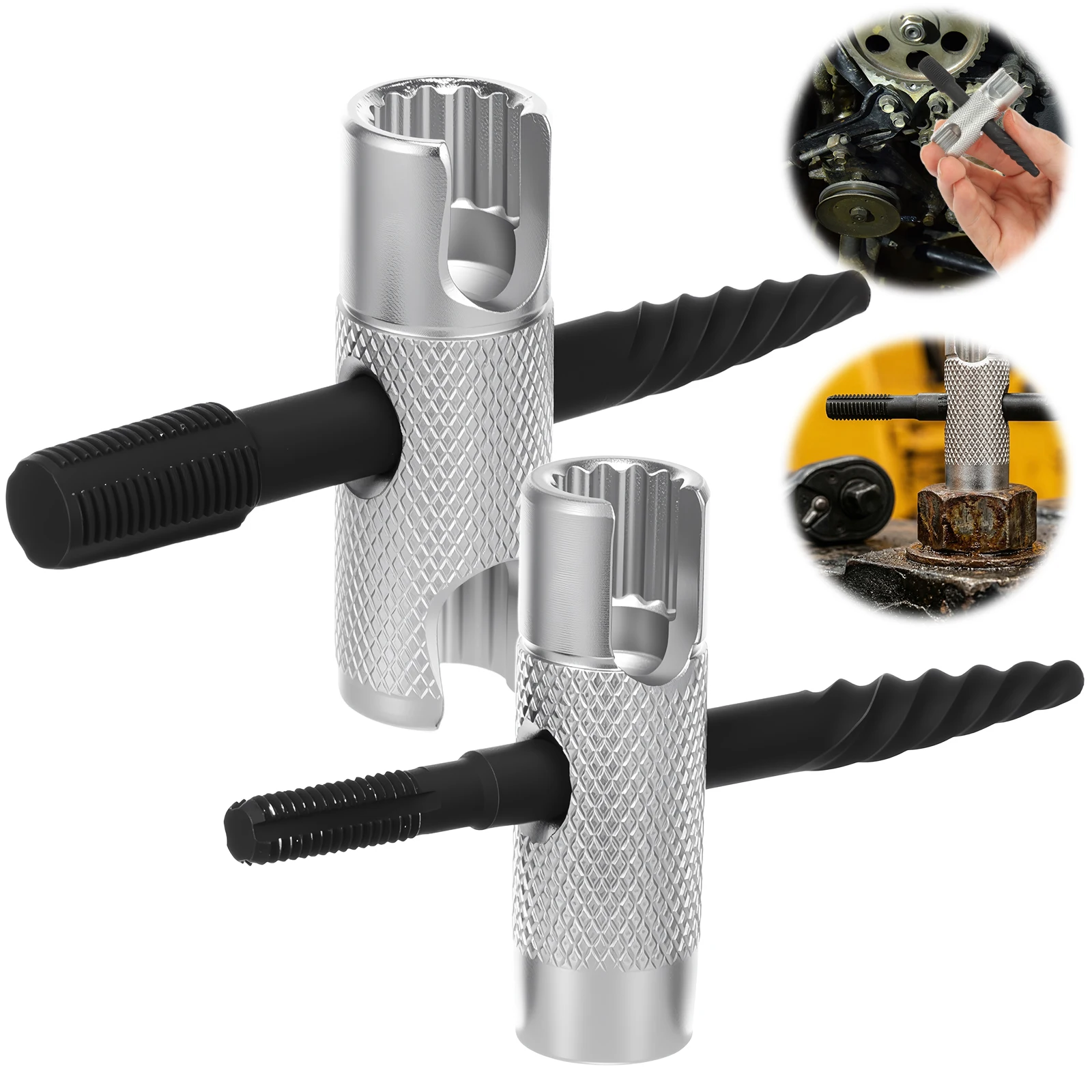

Grease Fitting Tool Grease Fitting Removal Tool Fit 1/4"-28 SAE 1/8" NPT PTF M10 x 1 M8 x 1 and Hex Size 3/8" 5/16" 7/16" Tappin