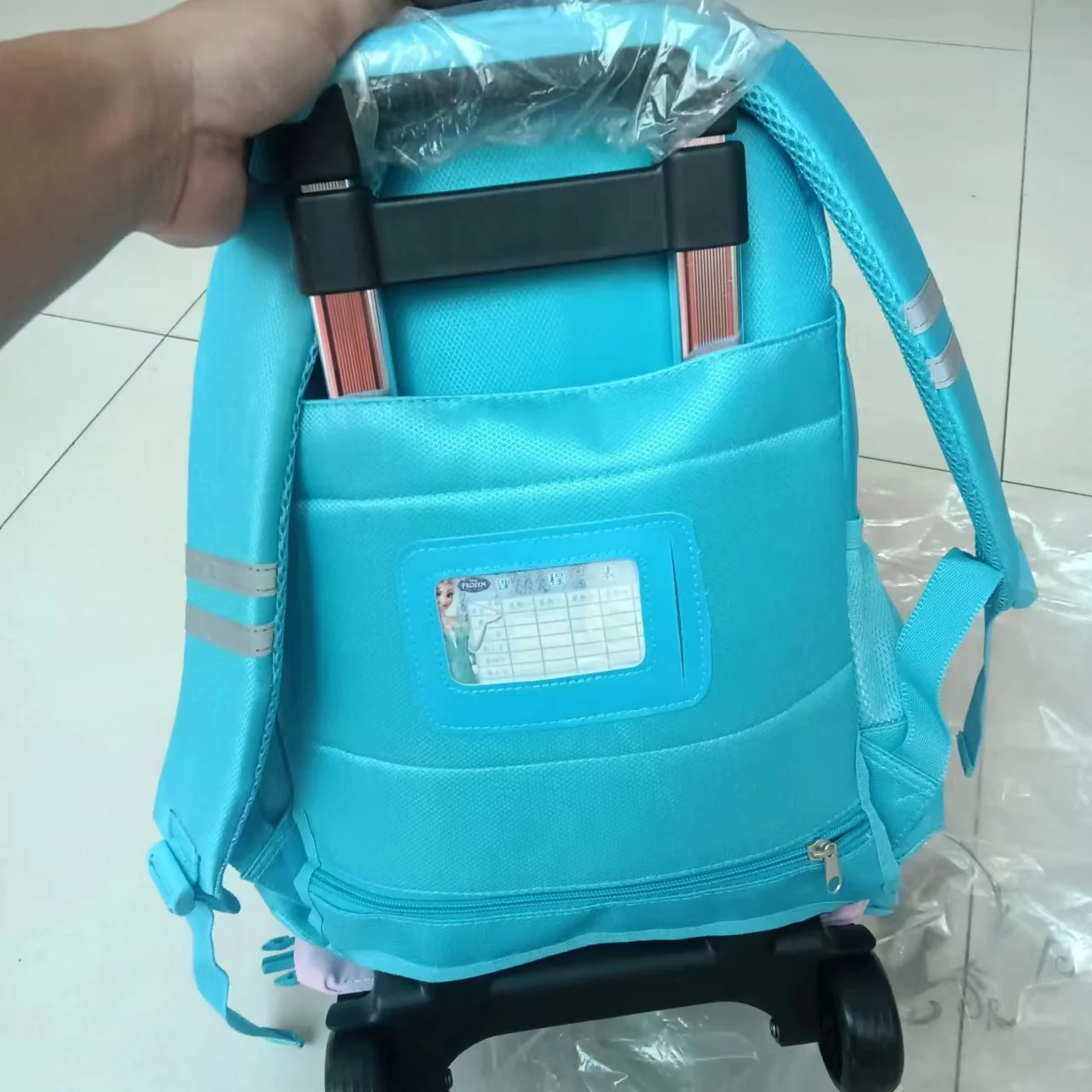 Disney New Girl Rolling School Bags Frozen Elsa Primary Student Shoulder Orthopedic Backpack