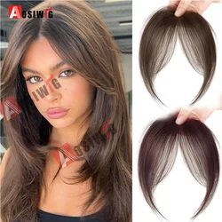 Synthetic Fake 3D Eight Side Bangs Natural Forehead Fake Fringe Hair Bang Wig Short Invisible Clip In Hair Extensions Hairpieces