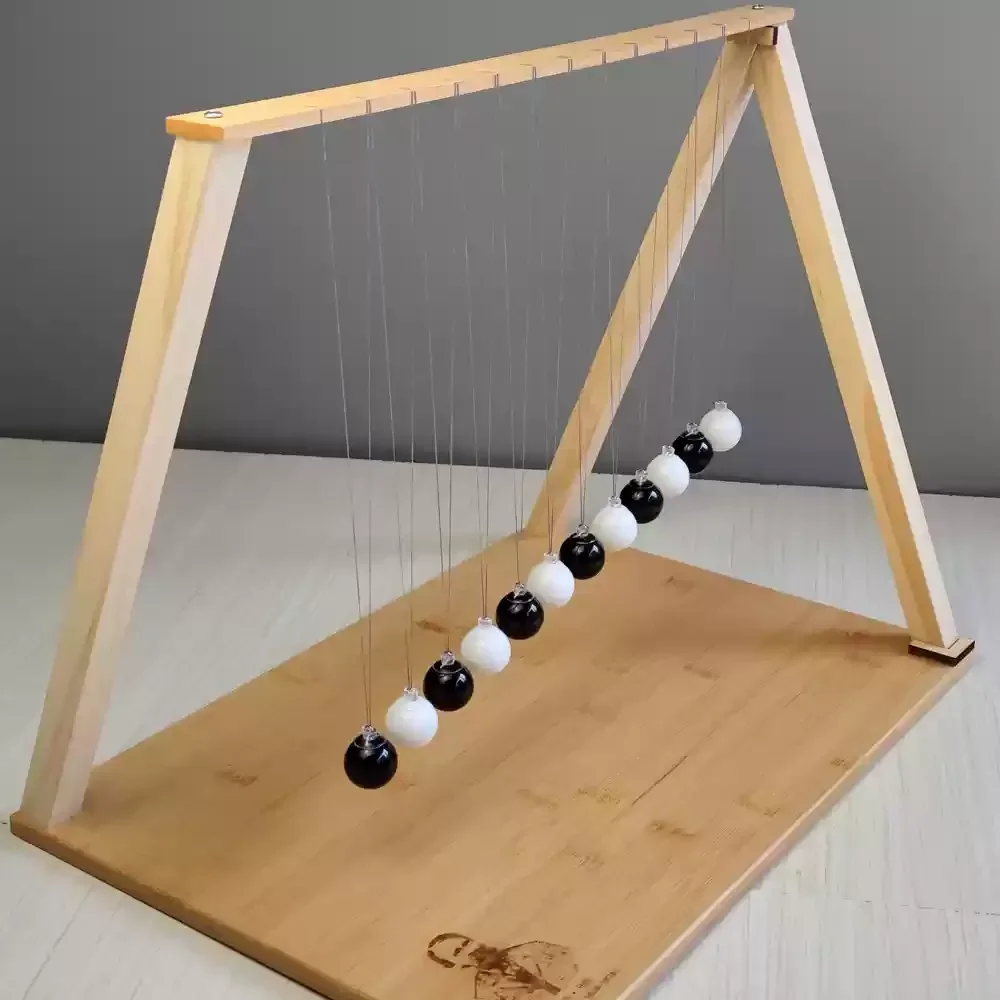 

Игрушка-головоломка «12 шариков» для изучения физики | Набор для экспериментов с волнами: серпантин и маятник Ньютона, развивающий подарок для детей